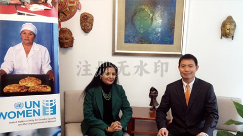 南非首位女性副总统 联合国会见皇冠网CEO